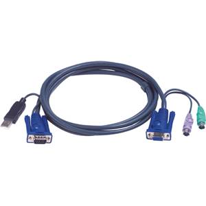 Cable KVM comprenant cable VGA - PS2 + Cable VGA - USB - 1.80 m - AT2L5502U