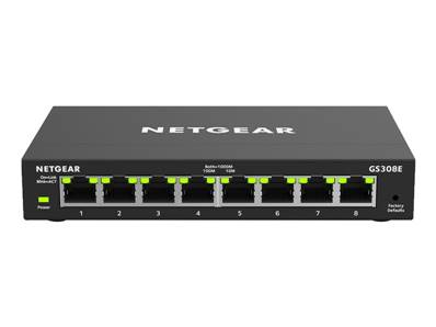 Switch - NETGEAR - 8 Ports - GS308E-100PES - 10/100/1000Mbits