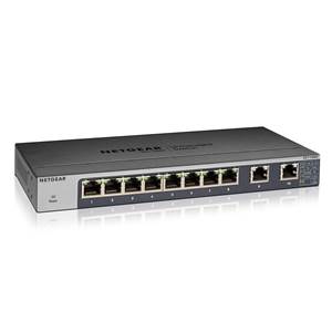 Switch - Netgear - 10 Ports - GS110MX - 10/100/1000/10000Mbits - Gigabits - Administrable