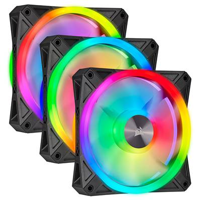Pack de 3 Ventilateur 12 cm - CORSAIR - QL120 RGB - LED RGB