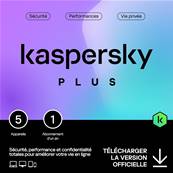 Antivirus - Kaspersky - Plus 2023 - 5 Utilisateurs - 1 an
