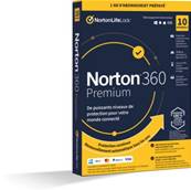 Antivirus - Norton 360 Premium - Licence 1 an - 10 PC - 75 Go de Stockage