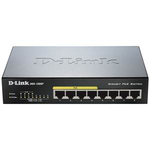 Switch - DLink - 10/100/1000Mbits Gigabit - 8 Ports - POE - DGS-1008P
