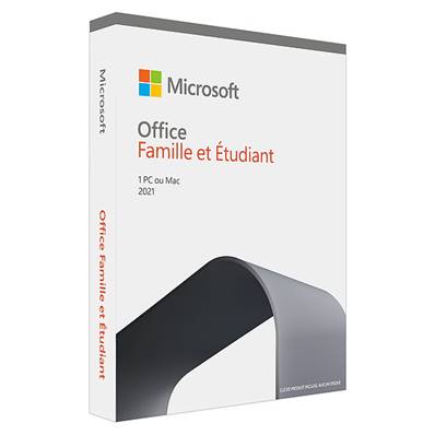 Microsoft Office Famille Etudiant 2021 - Version Téléchargement - Licence 1 Utilisateur