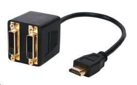 Cable Repartiteur HDMI -> DVI-D + DVI-D