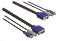 Cable pour switch 2x PS2 M + VGA M vers 2x PS2 M + VGA M 1,80m