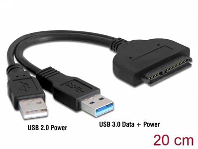 Adaptateur USB3.0 / USB 2.0 - Sata - DELOCK - 61883