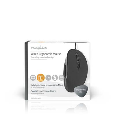 Souris - NEDIS - Ergonomique - ERGOMSWD100BK