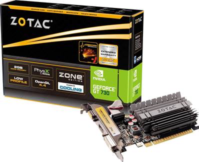 PCI-E16X , ZOTAC , Nvidia GEFORCE GT730 - 4Go DDR3