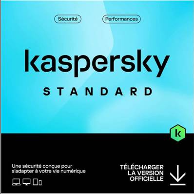 Antivirus - Kaspersky - Standard - 1 Utilisateur - 1 an