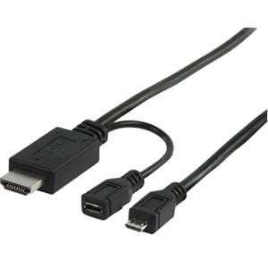 Cable HDMI Male / Micro USB Male avec fonction MHL ( Telephonie ) - 1.0m