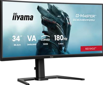 34" - Ecran Plat LED - IIYAMA - GCB348WQSU-B1 - 21/9 - 180Hz - 3440 x 1440 - Incurvé