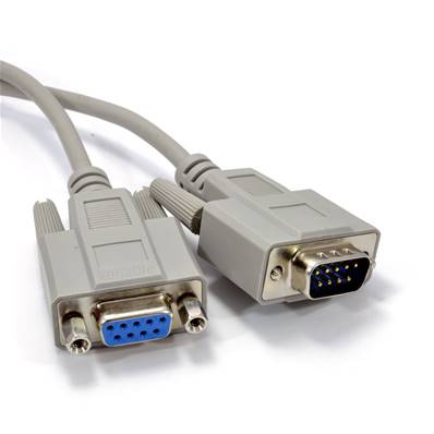 Cable série 9 broches (DB9) - RS232 - Male / Femelle - 10m