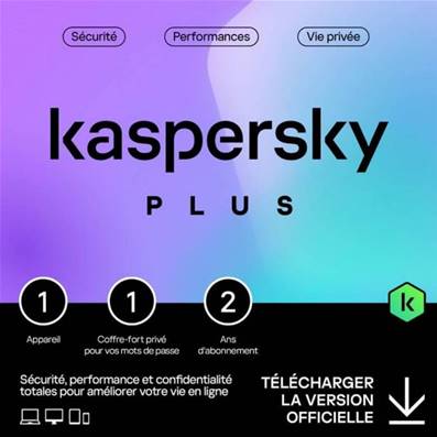 Antivirus - Kaspersky - Plus 2023 - 5 Utilisateurs - 2 an