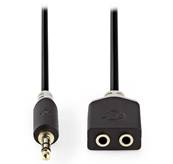 Adaptateur audio 2x RCA femelle vers Jack 3.5mm male - NEDIS - CABW22250AT02