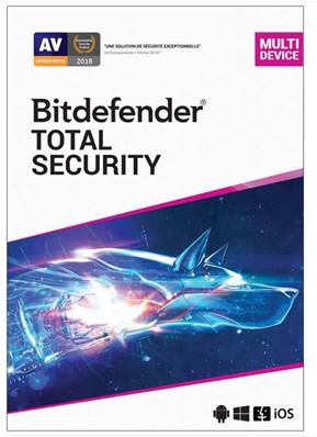 Antivirus Bitdefender Total Security - 5 Utilisateurs - 1 an