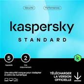 Antivirus - Kaspersky - Standard 2023 - 5 Utilisateurs - 2 ans