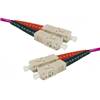 Cable Fibre Optique - Duplex OM3 - SC-UPC/SC-UPC - 1m - Viole