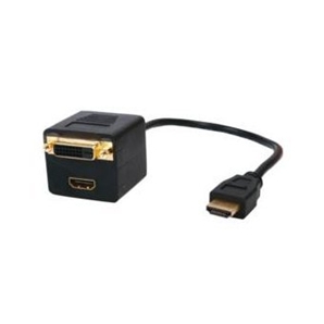 Cable Repartiteur HDMI -> HDMI + DVI - CABLE-566