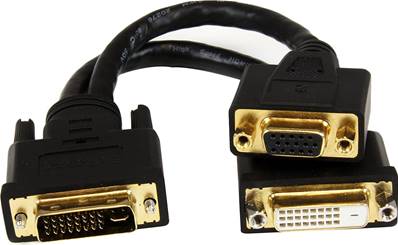 Cable Repartiteur DVI -> VGA + DVI