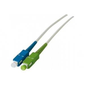 Cable Fibre Optique - Simplex OS2 - SC-APC/SC-UPC - 3m - Blanc