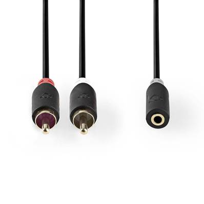Adaptateur audio 2x RCA male vers Jack 3.5mm - NEDIS - CABW22255AT02