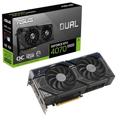 PCI-E16X , ASUS , Nvidia GEFORCE RTX4070 SUPER - 12G - DUAL