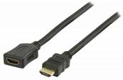 Câble HDMI avec Ethernet haute vitesse AM - AF Connecteur HDMI - HDMI femelle 5 m Noir