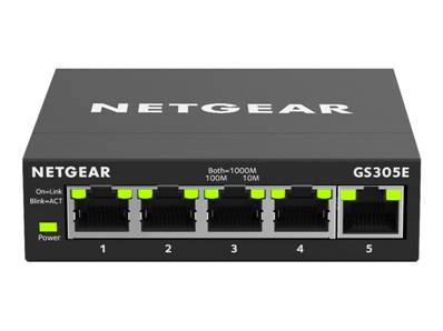 Switch - NETGEAR - 5 Ports - GS305E-100PES - 10/100/1000Mbits