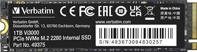 Disque Dur SSD VERBATIM - 1To - NVMe PCIe 3.0