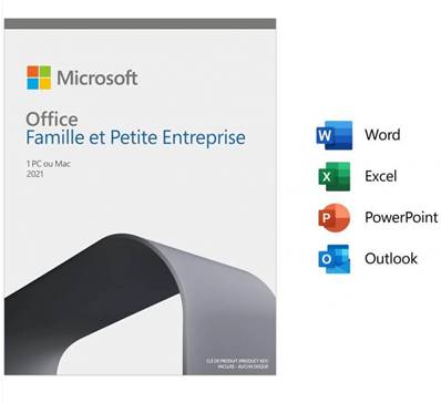 Microsoft Office Famille et Petite Entreprise 2021 - OEM - Licence 1 Utilisateur