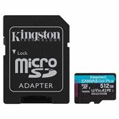 Mémoire MicroSD - KINGSTON - Canvas Go Plus - 512Go - 170 Mo/sec